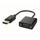 Cablu convertor Displayport (DP) tata aurit la VGA mama, negru, fara sunet